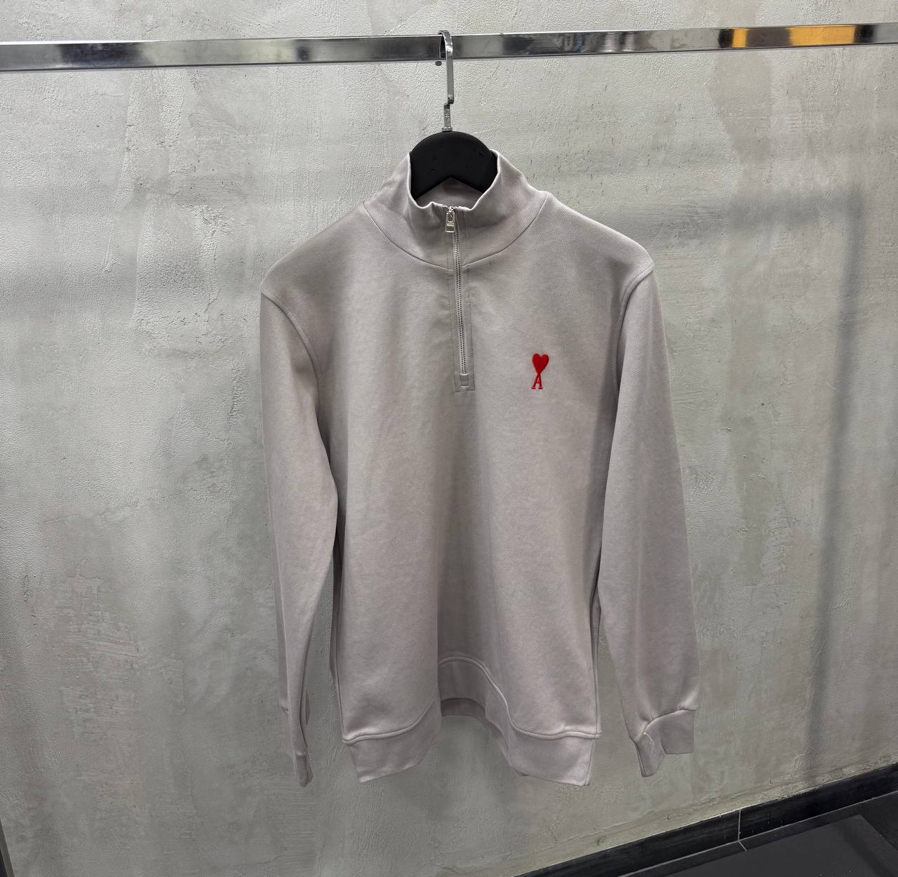 Pull mi-zippe COEUR AMIS