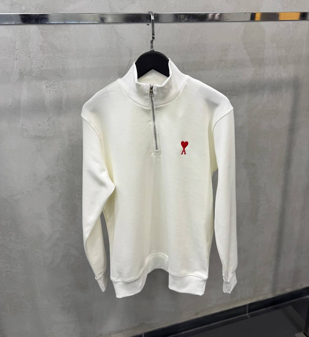 Pull mi-zippe COEUR AMIS